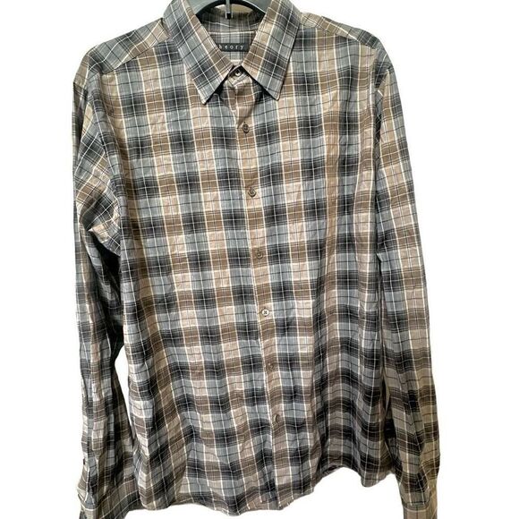 Theory Sylvain button down shirt Huffe - Picture 1 of 8